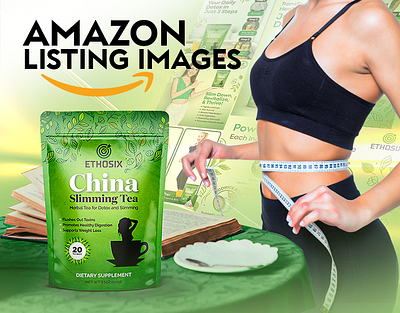 Amazon Listing Infographics, Listing Images Design - Sleep Tea amazon listing images amazonbrandstory amazonebc amazonstorefront amazonstorefrontdesign graphic design graphicdesign listingimages