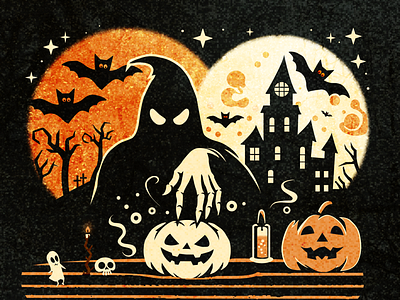 Ghostly 👻 design figma graphic design halloween illustration vector