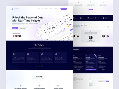 SaaS Landing Page landing page saas saas analytic dashboard saas landing page ui ui design