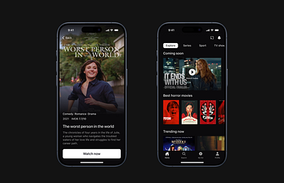 Movie Streaming Mobile IOS App concept design ios mobile mobile app ui visual design