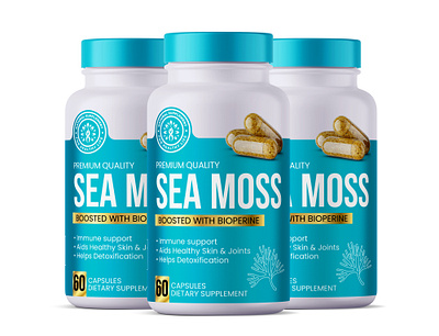 sea moss dietary supplement product label design design graphic design gummy bottle mockup label label design product label product label design sea moss sea moss gel sea moss label