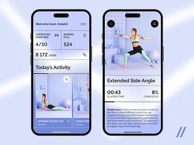 Stretching Mobile iOS App Design Concept aapp interface android android design app app design app design concept app screen design dashboard design interface ios ios design mobile mobile app mobile ui product design sport sport app ui ux