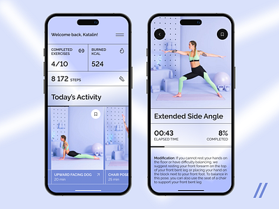 Stretching Mobile iOS App Design Concept aapp interface android android design app app design app design concept app screen design dashboard design interface ios ios design mobile mobile app mobile ui product design sport sport app ui ux