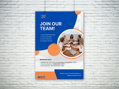 Hiring Poster Design adobe photosop design graphic design hiring poster design poster poster design