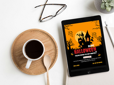 Email Newsletter For Halloween Party branding ui ux