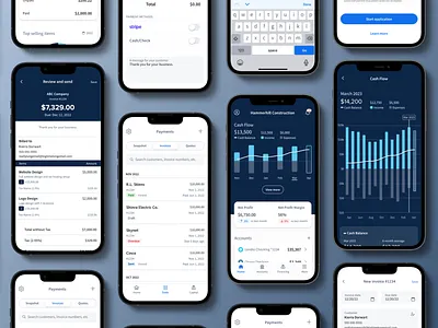 Financial Mobile App data visualization financial app invoicing app mobile app mobile design ui design ux design