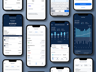 Financial Mobile App data visualization financial app invoicing app mobile app mobile design ui design ux design