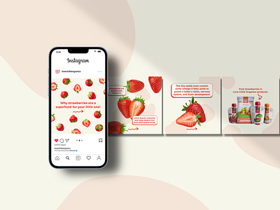 Carrousel Design for CPG Brand carrousel child cpg graphic design instagram kid snack social media