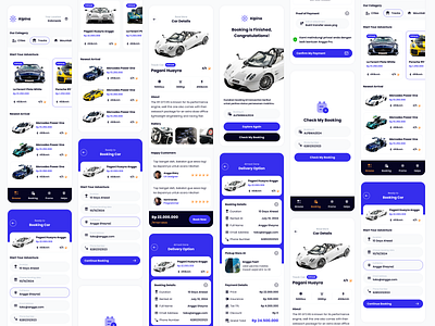 Alpina Find Rent Luxury Cars app booking car checkout form mobile rent ui design web design