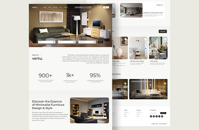 Vertu - Furniture Landing Page furniture landing page ui uiux