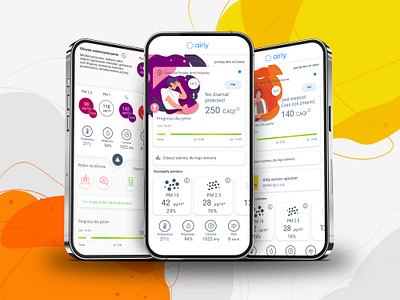 Air Quality mobile app dashboard graphic design mobile design ui ux