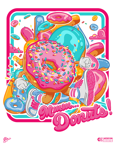 Mmm... Donuts! advertising art artist bakery branding creative design donut donuts freelance graphic design illustration marketing midwest pastry sprinkles sweets vector