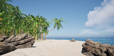 Tropical Island - Unreal Engine 5 3d 3d rendering beach coast digital 3d environment island summer tropical island ue5 unreal engine