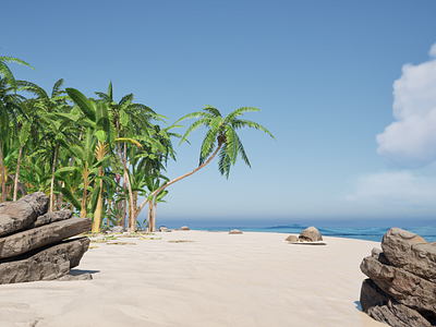 Tropical Island - Unreal Engine 5 3d 3d rendering beach coast digital 3d environment island summer tropical island ue5 unreal engine