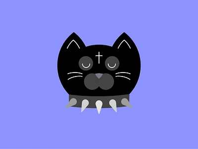 Goth Cat | Halloween chars set animal asset avatar cat character flat goth halloween icon illustration party set stickers