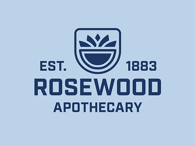 Rosewood Apothecary branding graphic design logo typography vector