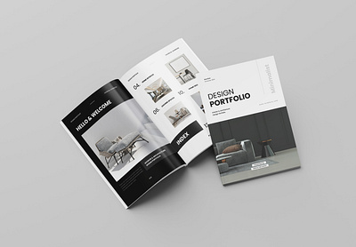 Modern Interior Design Portfolio Template a4 agency annual report architecture branding brochure business corporate design design portfolio graphic design illustration interior minimal modren portfolio portfolio design proposal sheet ui