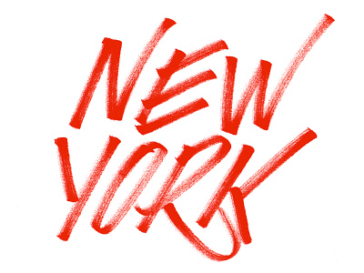 New York Calligraphy bigapple brushpen calligraphy design newyork stroke type