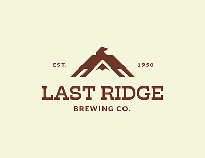 Last Ridge Brewing Co Logo Concept beer bird branding brewery brewing camping design eagle graphic design hiking logo mountain outdoors ridge rustic vintage