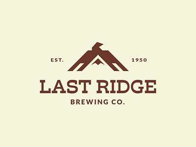 Last Ridge Brewing Co Logo Concept beer bird branding brewery brewing camping design eagle graphic design hiking logo mountain outdoors ridge rustic vintage