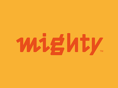 Mighty Logo Type design graphic logo mighty style type