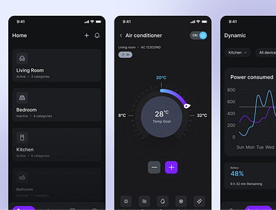 Smart House App Interface ai ai app ai design app app design home management interface design mobile app product design smart home smart house management ui uidesign user interface ux uxdesign