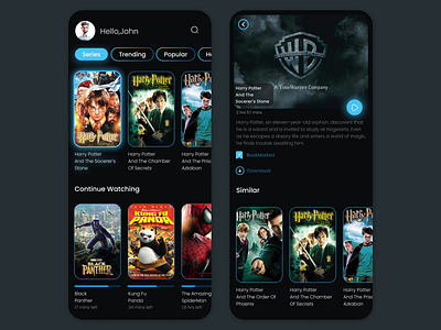 Movie Streaming App app ui designing figma ui ux