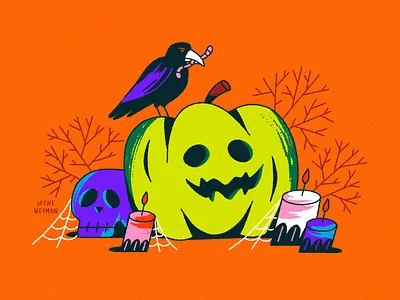 Halloween 2024 art character colorful flat ghost halloween illustration illustrator pumpkin scary spooky