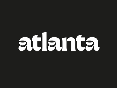 Atlanta Logo Type atlanta black design graphic logo type typograpgy white