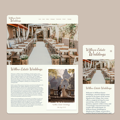 Vintage Inspired Wedding Venue Website branding design elementor figma graphic design logo vector web web design website wordpress