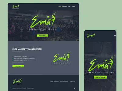 Elite Majorette association Website Design branding design figma ui vector web web design website wordpress