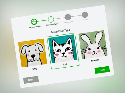 DailyUI 064 User Selection animals art branding dailyui design graphic design illustration ios logo mobile ui user selection vector