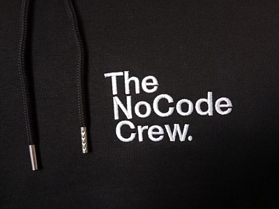 The NoCode Crew Merch Collection branding builder cap card community designer graphic design graphic designer hoodie logo maker merch neon no code nocode nocoder sticker