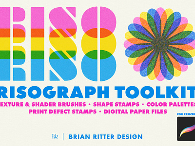 Risograph_Toolkit_for_Procreate_BRD_10-31-24 graphic design illustration procreate procreate brushes riso risograph risographie risography rizz