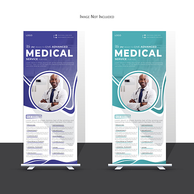 Medical and clinic rack card roll up banner design template banner care clinic design doctor health healthcare hospital medical medical roll up medical service pull up rack card retractable banner roll up roll up banner signage template x banner yard sign