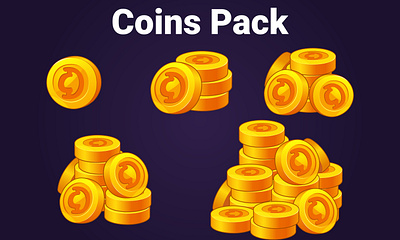 Casual game coins pack, shop ui coin, coin shop animation buttons casual game coins coins pack coins shop design game coins game ui graphic design illustration mobile apps mobile game shop coin ui web mobile application web apps