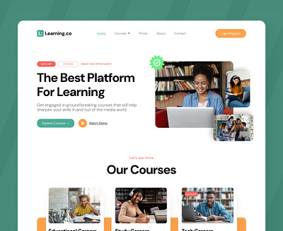 Learning.co - Website UI Design ui