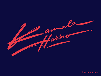 Kamala Harris authentic calligraphy custom design flow handtype handwritten harris kamala lettering logo logodesigner original peace script signature strong truth type wormark