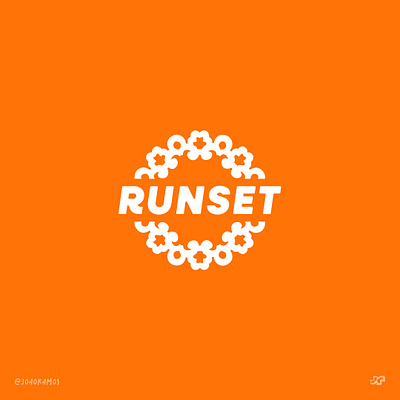 RUNSET branding design graphic illustration logo running trail