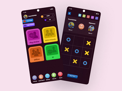 TicTactica Game UI/UX Design android app app design case study design ios ui ux