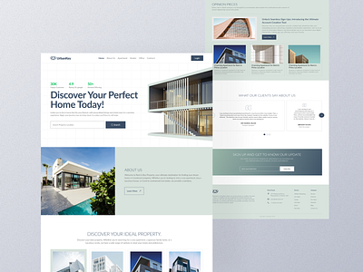 Effortless Real Estate Buying & Selling website apartment architecture clean landing page minimal property real estate realestate ui ui ux design web ui design website design