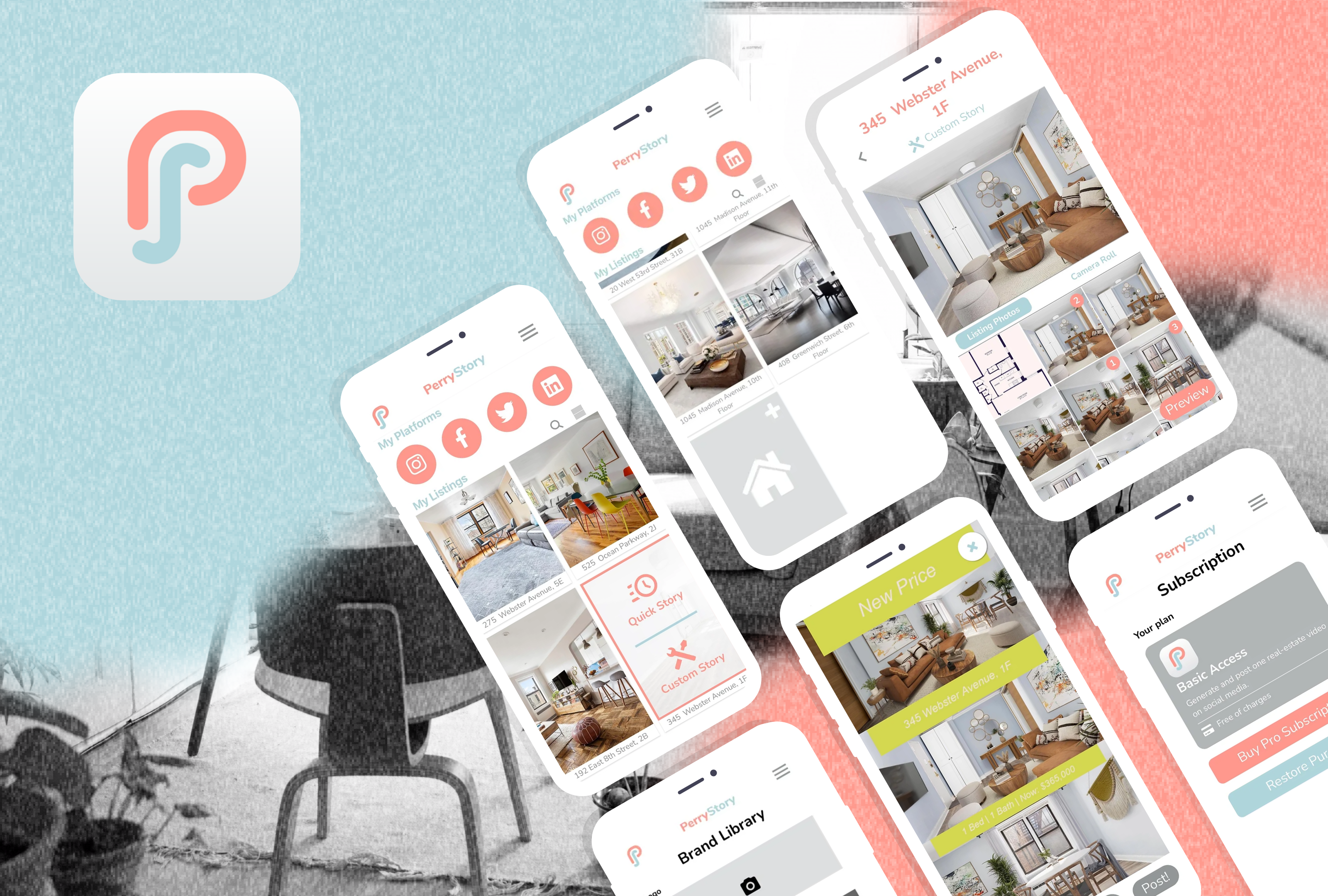 Perry Story - Real Estate App - React Native apartment app mobile app react native real estate rn ui ux