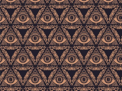 Secret Coffee Society Brand Pattern brand design brand identity branding branding design coffee esoteric geometric hand drawn identity design illuminati illustration logo logo design mystical occult pattern pattern design triangle vintage visual identity