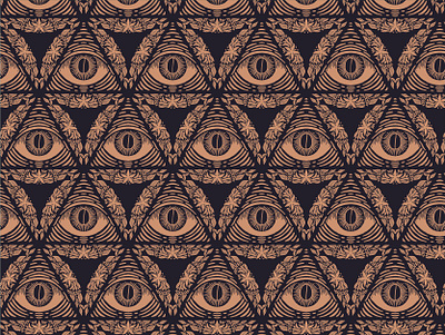 Secret Coffee Society Brand Pattern brand design brand identity branding branding design coffee esoteric geometric hand drawn identity design illuminati illustration logo logo design mystical occult pattern pattern design triangle vintage visual identity