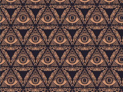 Secret Coffee Society Brand Pattern brand design brand identity branding branding design coffee esoteric geometric hand drawn identity design illuminati illustration logo logo design mystical occult pattern pattern design triangle vintage visual identity