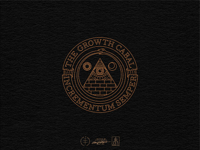 The Growth Cabal Logo Design brand design brand identity branding branding design dark esoteric eye hand drawn identity design logo logo design mystical occult ouroboros pyramid serpent snake triangle vintage visual identity