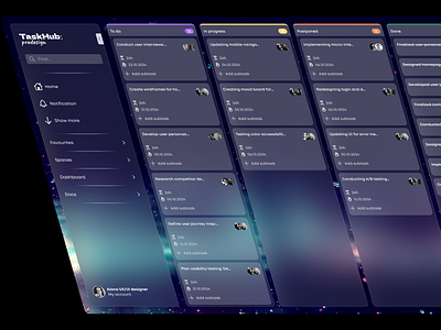 UI Design Taskboard 💻 dashboard glassmorphism task manager taskboard ui ui design