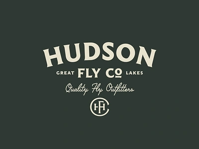 Hudson Fly Company badge branding design fishing brand fishing branding fly fishing font logo masculine branding nature outdoors branding outdoorsman typeface typography vintage