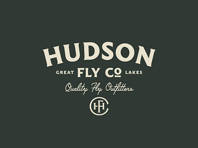 Hudson Fly Company badge branding design fishing brand fishing branding fly fishing font logo masculine branding nature outdoors branding outdoorsman typeface typography vintage