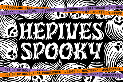 Hepives Spooky Fonts display display font display type font bundle halloween halloween clipart halloween font hepives spooky fonts horror horror design horror font scary scary font spooky spooky font trick and treat trick or treat typeface design